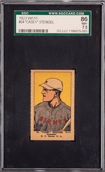 1923 W515-2 Strip Cards #24 Casey Stengel - SGC 86 NM+ 7.5